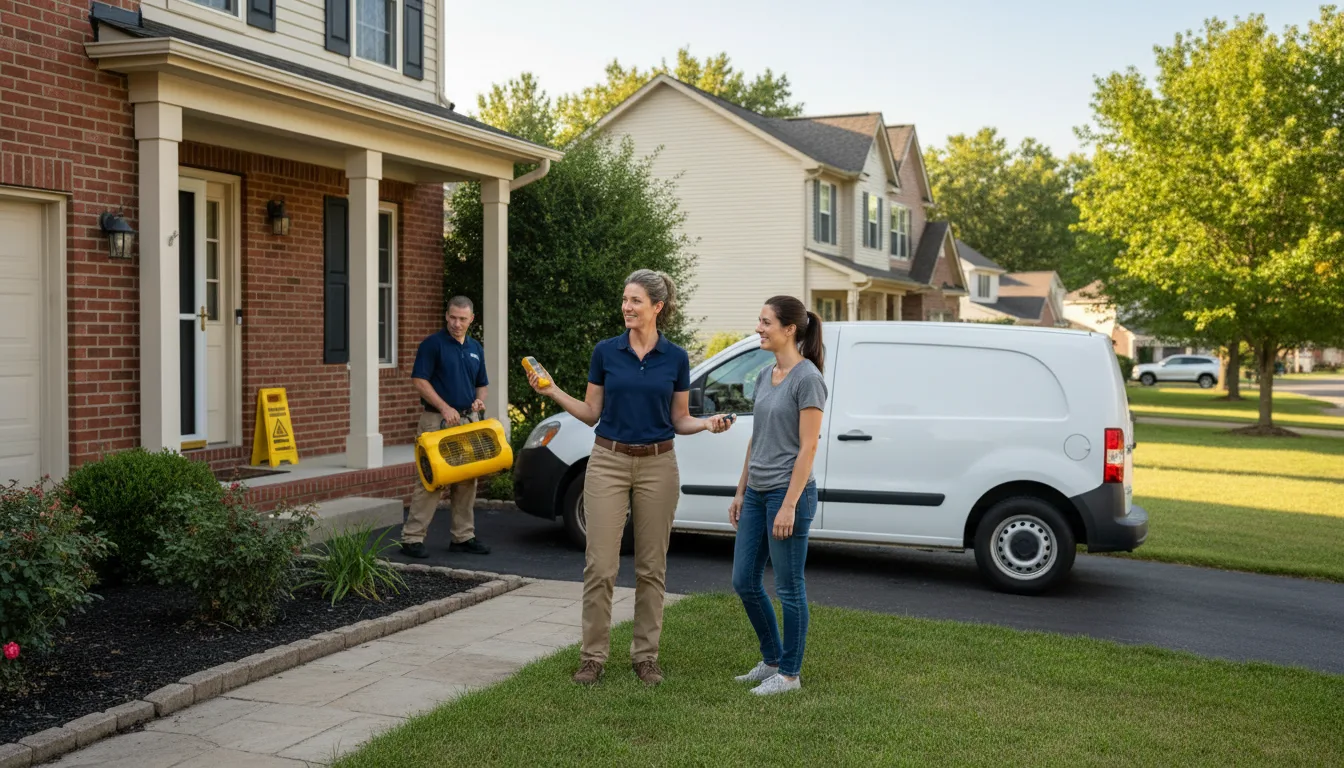 Residential water damage restoration in Glen Alpine, NC